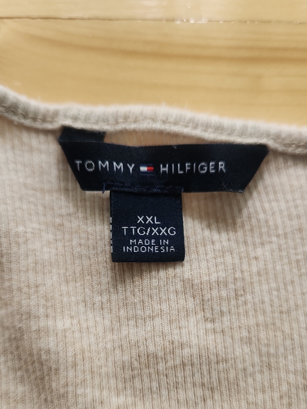 Tommy Hilfiger Beige Rib Knit Rosette Embellished Tank Top Cotton Size XXL - Picture 5 of 15